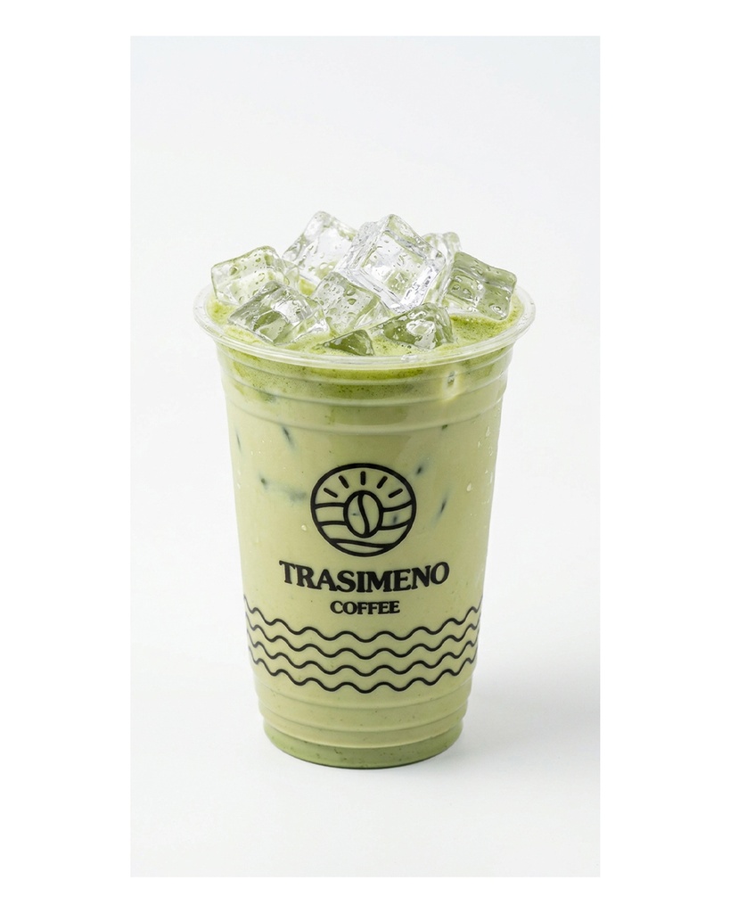 Ice Pistachio Latte (M, Regular, Full-Fat Milk, Syrup Hazelnut 20ml, Sugar-Free Hazelnut 10ml)