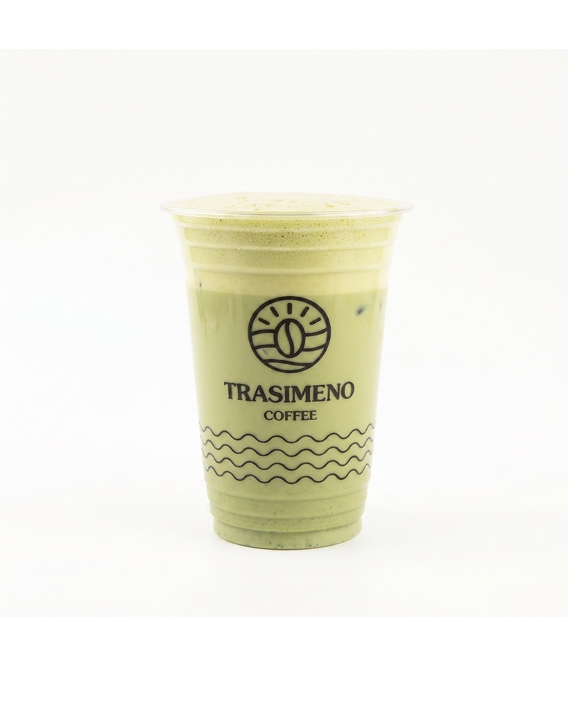 Iced Matcha (M, Full-Fat Milk, Syrup Hazelnut 20ml, Sugar-Free Hazelnut 10ml, No Sugar)