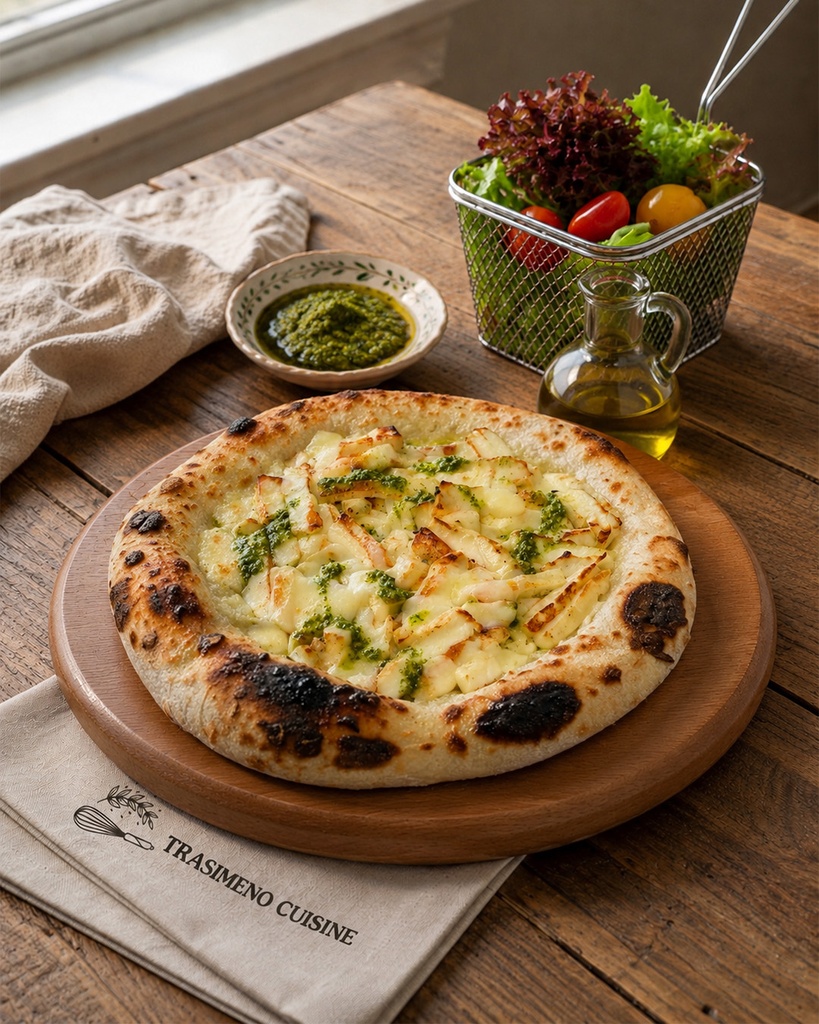 [WEB-MP-000590] Pesto Halloumi Manakish