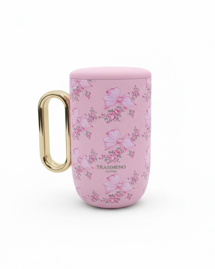 [WEB-MP-000522] Pink cup with handle 350 ml