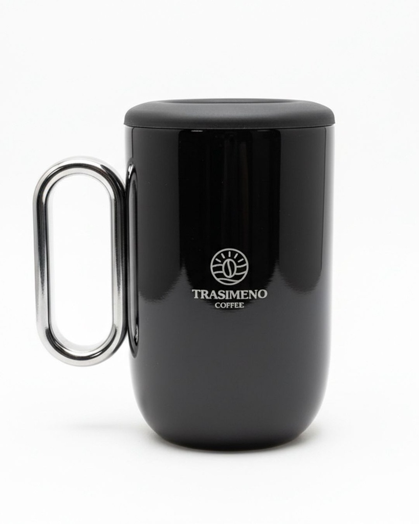 [TMP-000253] Black cup with handle 350 ml